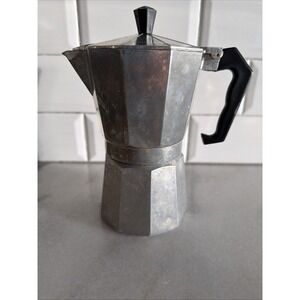 Vintage Verna‎ Aluminum Espresso Stovetop Maker Makes 2 6oz Cups GW992